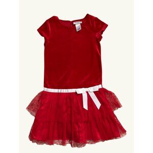 Youngland Red Tulle Dress For Girls Size 6